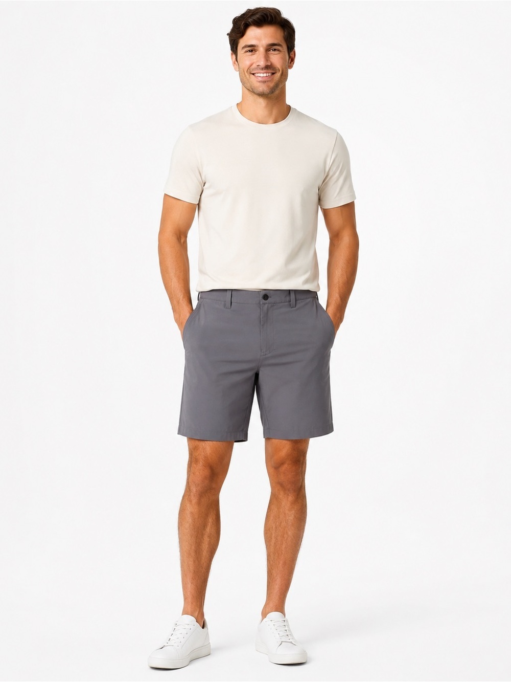 Banana Republic Men’s Flat Front Active Short‎s 34 Grey